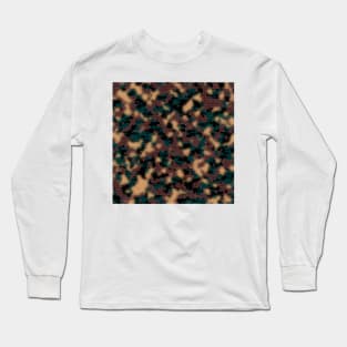 Green brown Camouflage abstract Long Sleeve T-Shirt